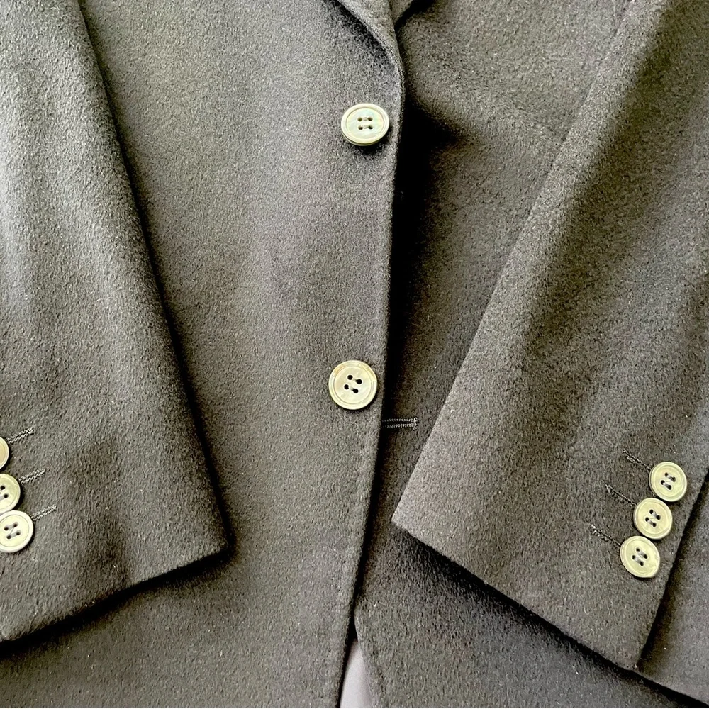 CANALI 100% CASHMERE BLACK 2 BTN SINGLE BREASTED JACKET  54L ITALY